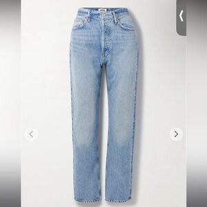 Agolde Blue Straight Leg Jeans